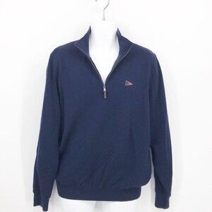 Fairway & Greene Navy Blue Men's 1/2 Zip Merino Wool Pullover size M